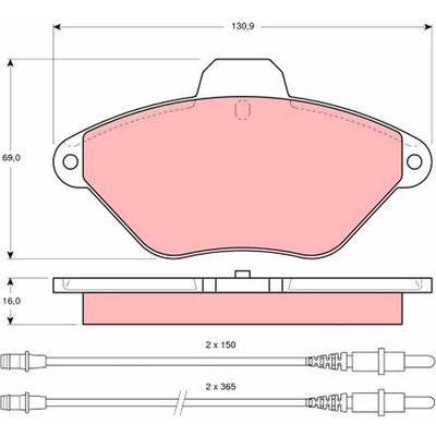 Sada brzdových platničiek kotúčovej brzdy TRW GDB1102