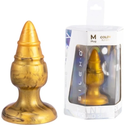Фентъзи анален плъг, термореактивен ефект, 9, 2см. - SilexD Goldy Anal Plug (D-245456)