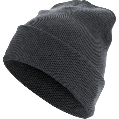 Masterdis Бийни шапка в тъмносив цвят MSTRDS Beanie Basic Flap Long Version h. grey UB-10489-00138 - Тъмносив, размер one size