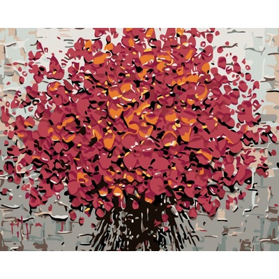 zuty Malování podle čísel Rudé květy 100 x 80 cm vypnuté plátno na rám
