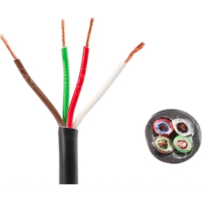 Kabel 4×0,75 mm hnědá/bílá/červená/zelená
