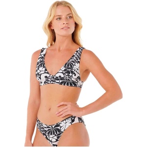 Rip Curl AOTS TY Williams Deep V bikini top - White / Black (Washed Black)