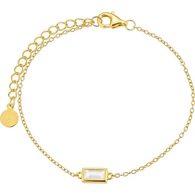 Olivie strieborný náramok OBDELNÍK GOLD 8872