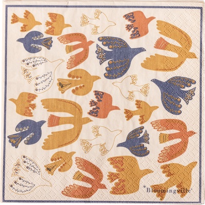 Bloomingville Anniversary хартиени салфетки 33 x 33 см, жълти, 20 бр (82063096)