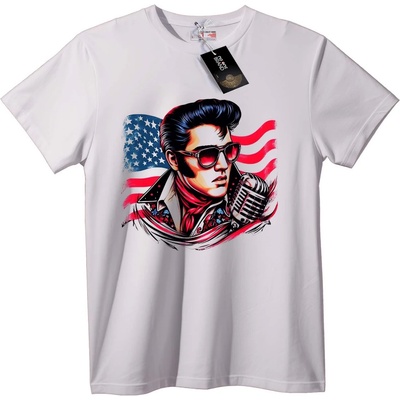 NOONEBRAND Тениска Американска рок легенда - S, White