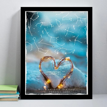 Image 1 of Takedstars Звездна карта - Романтични 19 (Postervramka-17-b1)