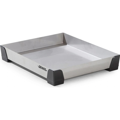 DENIOS Záchytná vaňa pre malé nádoby, z nerezu, objem 15 litrov, 500 x 600 x 95 mm