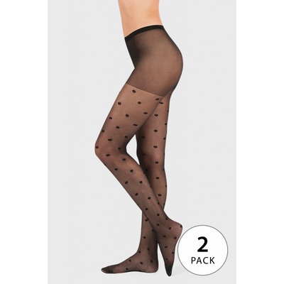 Evona 2PACK Punčochové kalhoty Elise 20 DEN černá