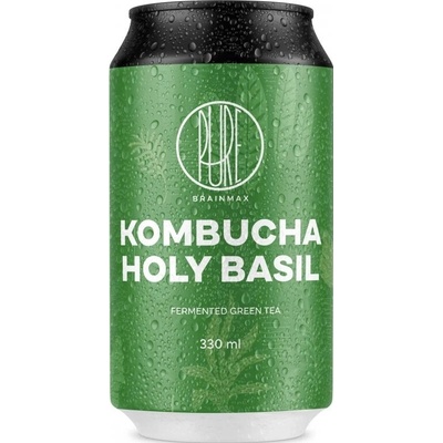 BrainMax Pure Kombucha bazalka posvätná 330 ml