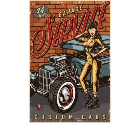 Ceduľa Racing - Garage Service