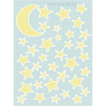 Image 1 of Стикер Светещи луни 40x30см