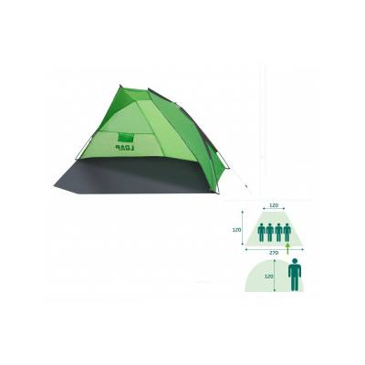 Loap plážový stan - přístřešek BEACH SHADE, pro 4 osoby, TL1738N91 ZELENÁ (doprava ZDARMA)