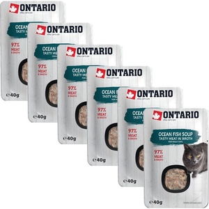 ONTARIO Cat супа от океанска риба 6 x 40 г