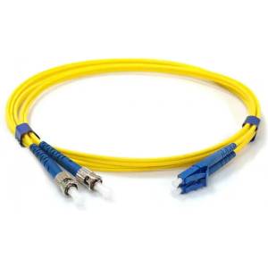 Conneu LC-ST дуплексна пач корда, сингълмод OS2, 3 мм. , жълта, Conneu (1.0 м) (CNFJ-LCSTOS2DYE3mm-1)
