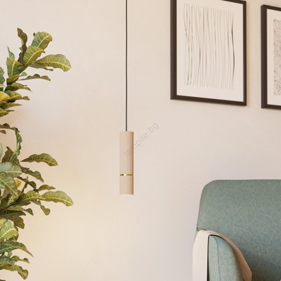 901151 - LED Пендел CAMINIA 1xGU10/5W/230V 3000K бежов (EG901151)