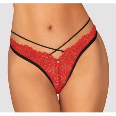 Obsessive Секси дантелени прашки Mettia червени размер L/XL
