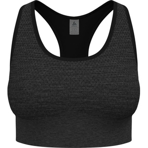 Odlo Дамски спортен сутиен Odlo Women's Seamless Medium Padded Sport Bra Sports bra - Black Melange (114-3497-0314)