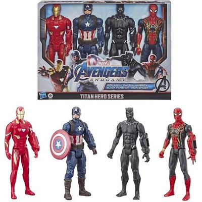 Hasbro Avengers Sada 4 30 cm Čierny Panter Iron Man Kapitan Amerika Spiderman