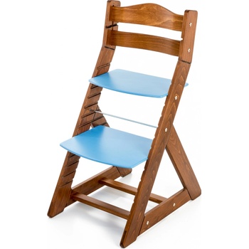 Hajdalánek Rostoucí židle Maja opěrka do kulata dub tmavý / modrá