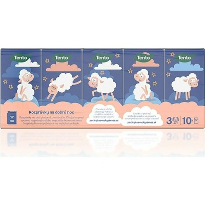 Tento Natural Softness hygienické vreckovky 3-vrstvové 10 x 10 ks