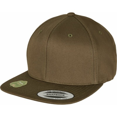 Flexfit Snapback z organickej bavlny vypálený olivový