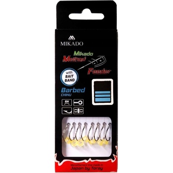 Mikado Náväzec Method Feeder RIG 10 cm W/BAIT BAND 0,23 mm veľ.10 8 ks