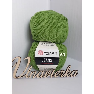 YarnArt Jeans 69 hráškovozelená