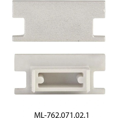 ML-762.071.02.0 Koncovka pro BD bez otvoru, stříbrná barva, 1 ks