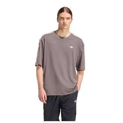 Тениска Adidas Originals Adicolor 3 Stripes Oversized short sleeve T-shirt - Brown (Charcoal / Cream White)
