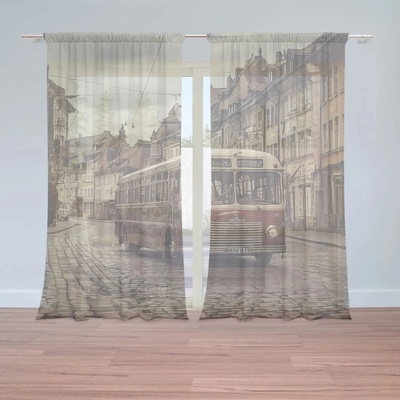 Sablio Záclony Historický autobus: 2ks 150x250cm