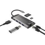 NATEC Докинг станция NATEC Fowler Plus, USB 3.0 HUB, HDMI 4K, USB-C PD 100W, RJ45, SD/MicroSD - NMP-1690 (NMP-1690)