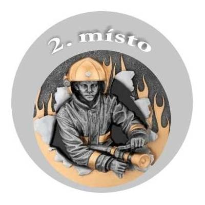 Emblém barevný EM38 hasič 2.místo
