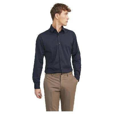 Риза с дълъг ръкав Jack & jones Active Stretch Slim long sleeve shirt - Blue (Black / Fit Slim Fit)
