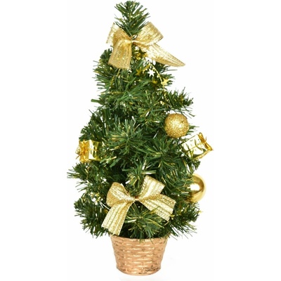 DOMMIO Vianočný stromček ozdobený – zlatý, 35 cm
