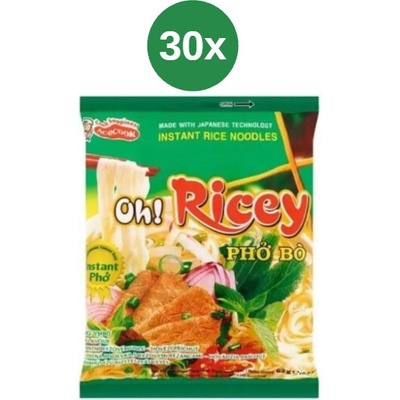 Oh Ricey instantní rýžové polévka hovězí 30 x 63 g