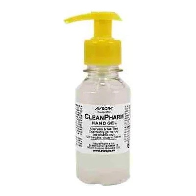 CleanPharm dezinfekčný gél s aloe vera a Tea tree s dávkovačom 100 ml