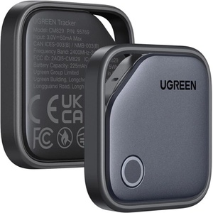 UGREEN CM829 Bluetooth проследяващо устройство за 2 ключодържателя, Type-C, ТЪМНОСИВО (55769P)