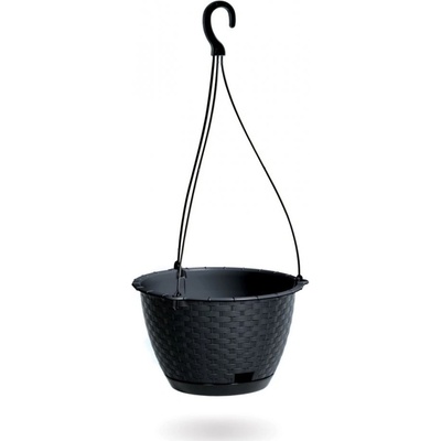 Prosperplast Květináč RATOLLA ROUND W antracit závěsný 21,5cm 611336