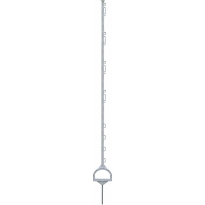 Mobilná plastová tyčka na elektrický ohradník, dĺžka 157 cm, 12 očiek, biely