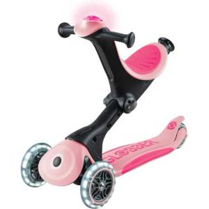 Globber Детска сгъваема тротинетка с родителски контрол Globber Go Up Deluxe Flash Lights, розова (748-710) - presi Тротинетка, скутер
