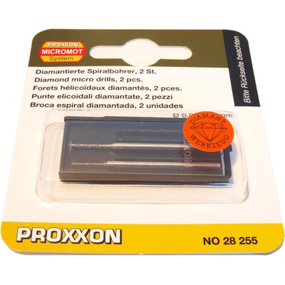 PROXXON Diamantové spirálové vrtáky 0,8 a 1,2mm