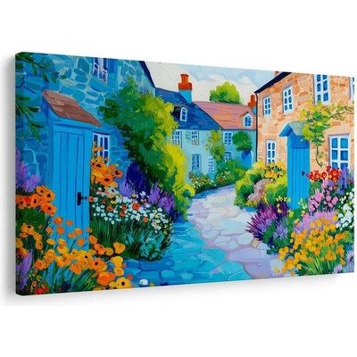Obraz letní ulička plná květin - 30x20