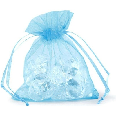 Dárkový pytlík 9x11 cm organza - modrá dětská (10 ks)