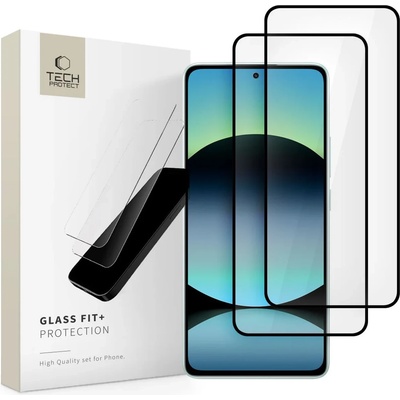 Tech-Protect Glass Fit+ 2 броя закалено защитно стъкло Xiaomi Redmi Note 14 4G / 5G черно (5906302361281)