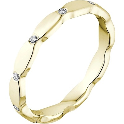 Tiami Prsten ze žlutého zlata s diamanty Wave RWDY2401