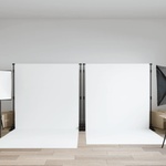 vidaXL Поставки за фон, 2 бр, черни, 254x243 см, стомана (3187466)
