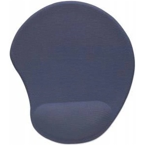 Manhattan Mouse pad, Blue Ergonomic Gel Support Pad and Mouse Mat, 230 x 200 x 20mm, Low friction, Non slip base, Polyester jersey,