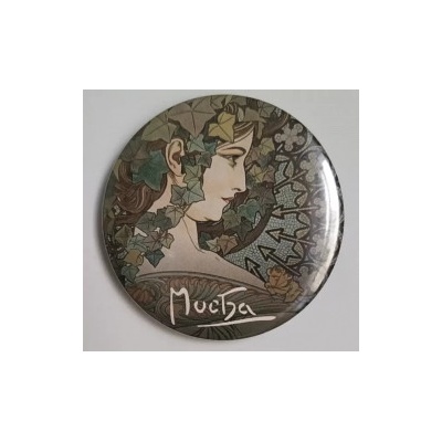 Kovový otvírák Alfons Mucha - Ivy, ø 5,8 cm