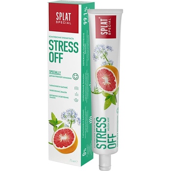 Splat Professional Stress Off gélová zubná pasta pre šetrné bielenie a ochranu zubnej skloviny 75 ml