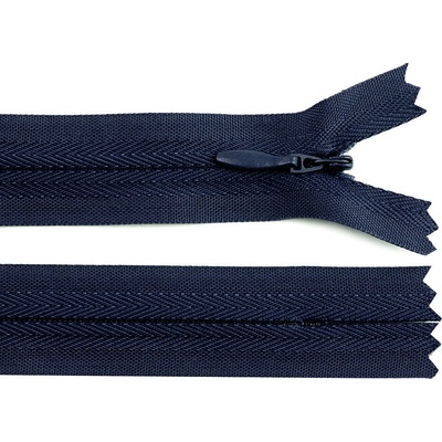 Spirálový zip skrytý No 3 délka 50 cm Varianta: 330 modrá tmavá, Balení: 1 ks